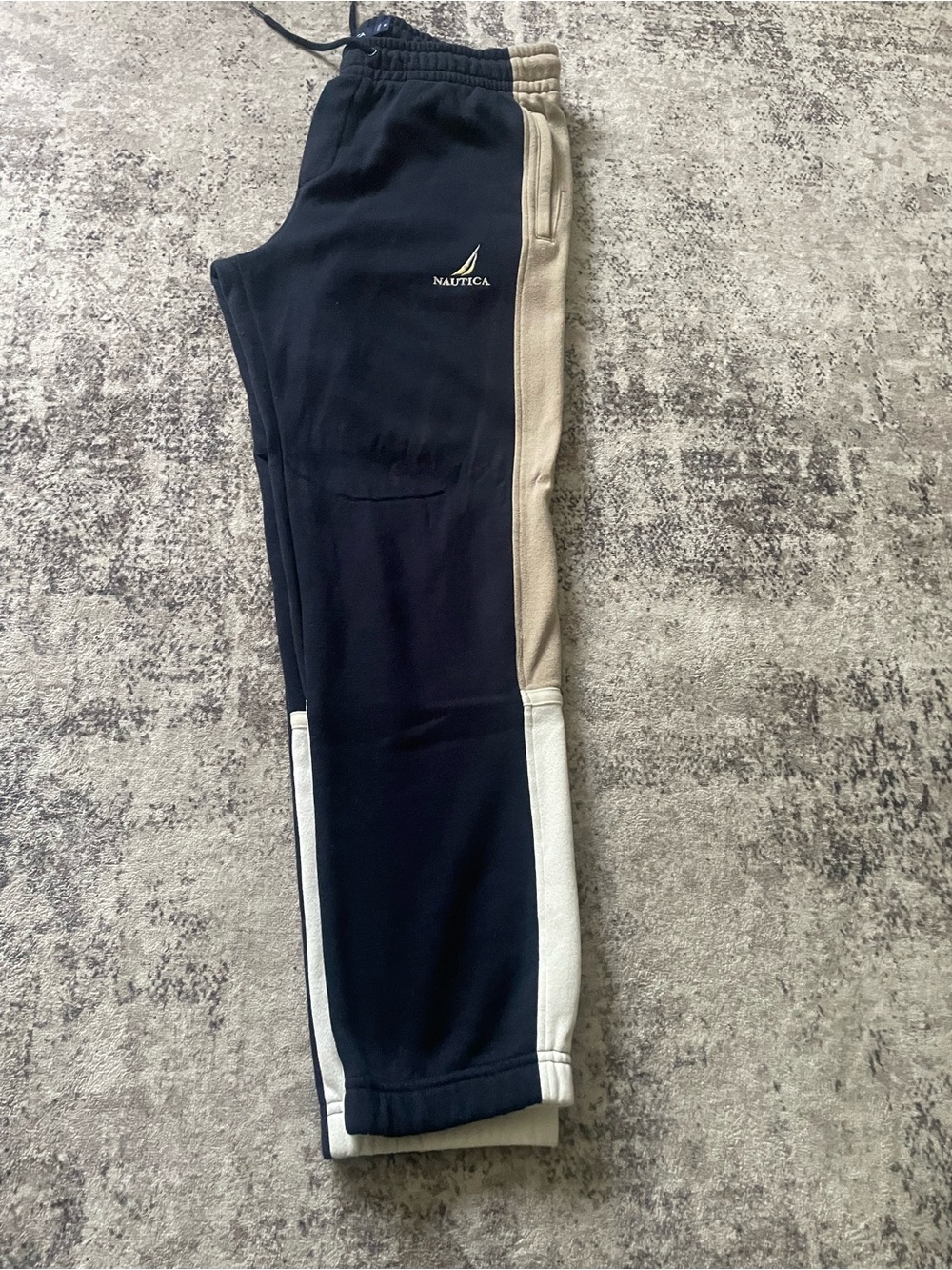 Men’s Nautica sweatpants size M blue tan